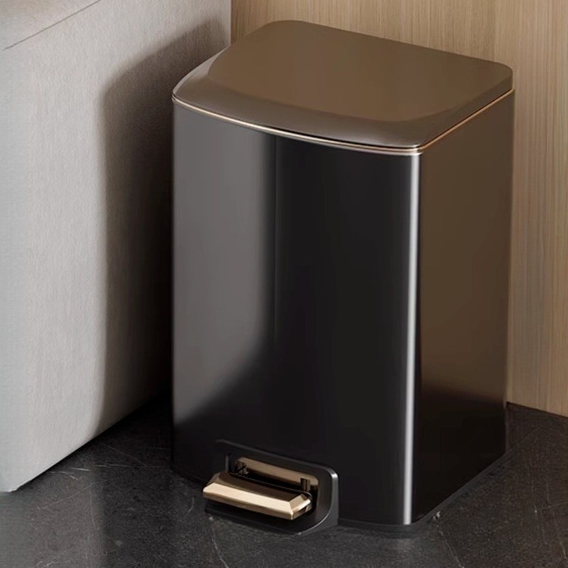 Dustbin Kitchen Dustbin With Lid Stainless Stee Rubbish Bin Foot ...