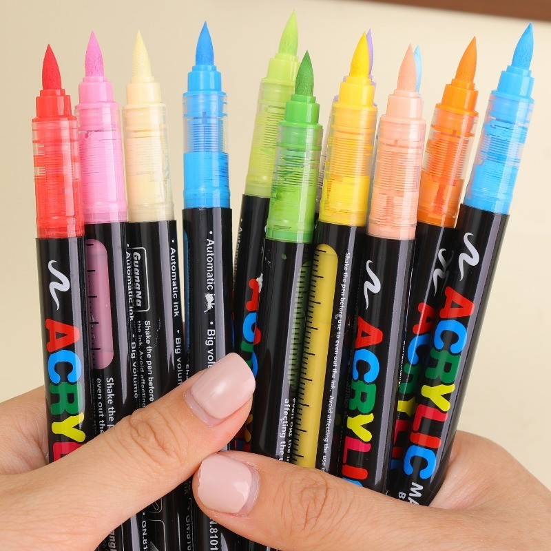 3Pcs Direct-liquid Acrylic Marker Pen - DIY Coloring Pen - Guangna 8101 ...