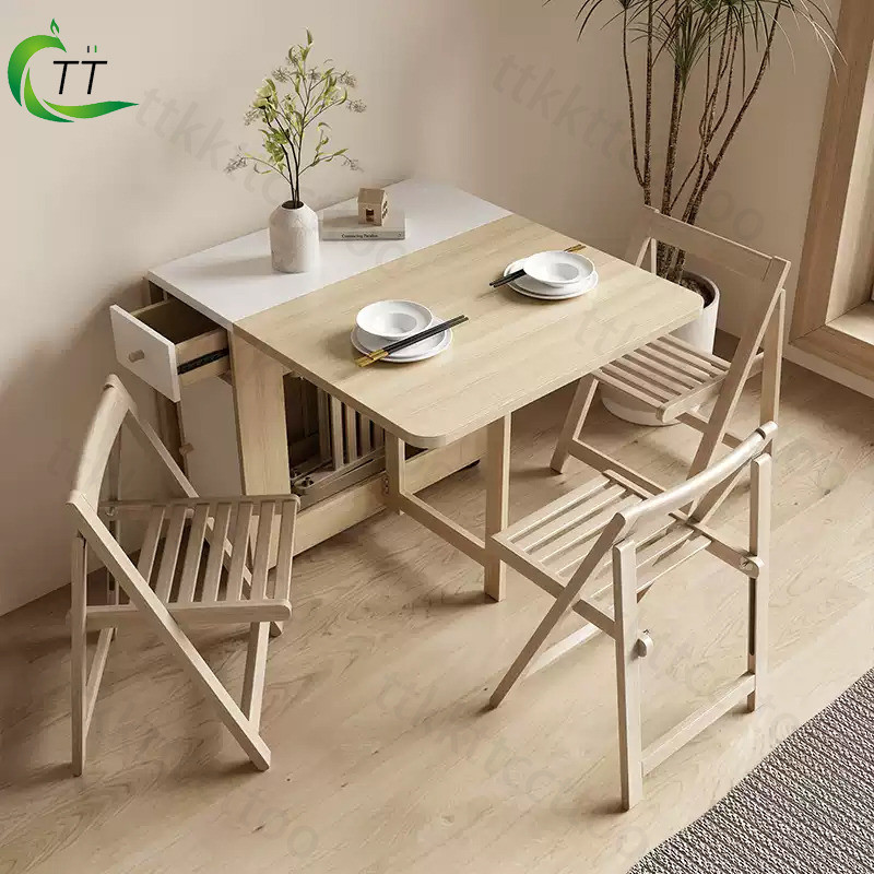 T.F Multifunctional Folding Dining Table And Chair Combination Modern ...
