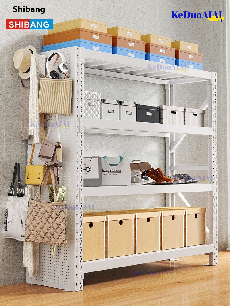 Heavy Duty Rack 4 Tiers Boltless Metal Storage Rack Warehouse Shelf ...