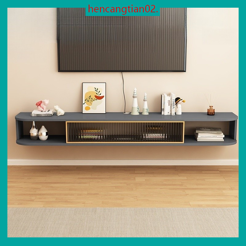 TV Console Storage Rack Floating Suspended TV Cabinet Modern TV Console ...