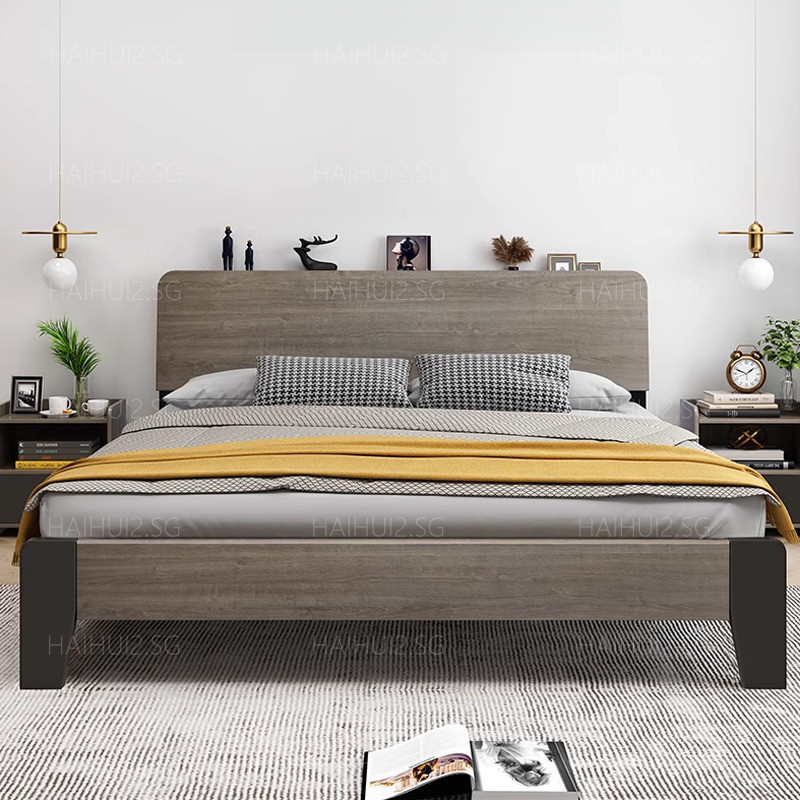 Bed Frame Modern Single Bed Super Single Bed Solid Wood Household ...