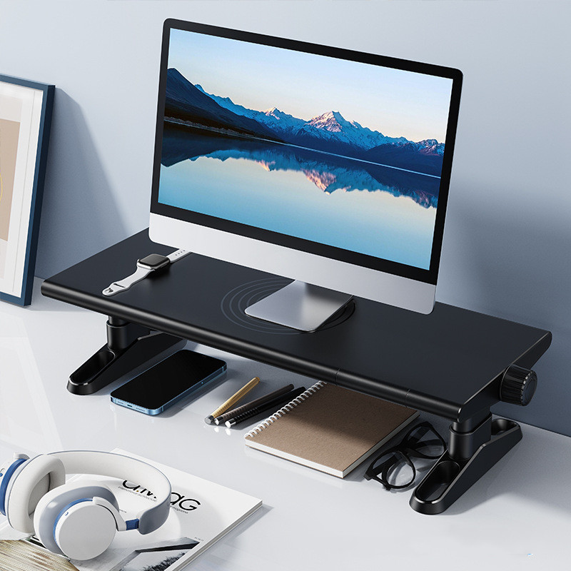 360°Rotation Adjustable Height Monitor Mount Computer Stand Monitor ...