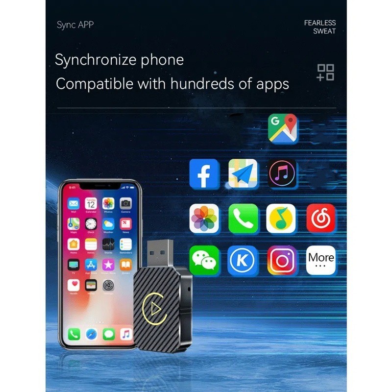 Carplay Adapter 2-in-1 Android Apple Car Wired to wireless car adapter ...
