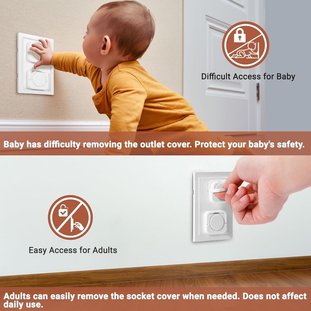1/5PCS Childproof Socket Cover Baby Safety Outlet Guard Power Switch ...