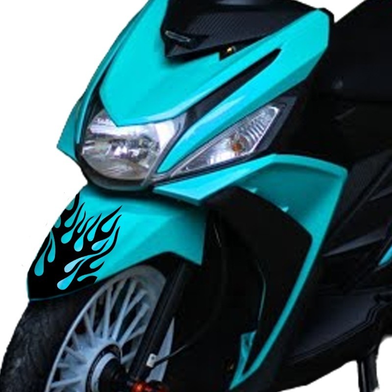 Click Fire Flames Sticker for Motor Stickers Waterproof Motorcycle ...
