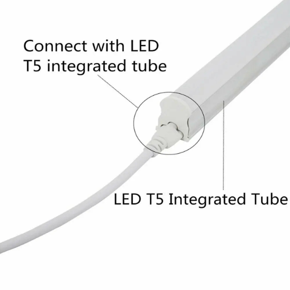30-200cm 3 Pin LED Tube Fluorescent Light Power Cord T5 T8 Plug Wire ...