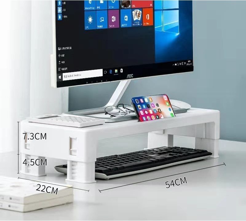 Smart Ergo Height Adjustable Monitor Stand | Desktop Riser | Monitor ...