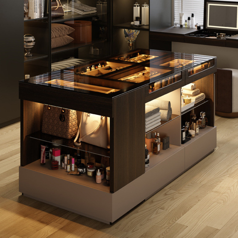 RAQ Checkroom Island Cabinet Light Luxury Senior Sense Of Jewelry ...