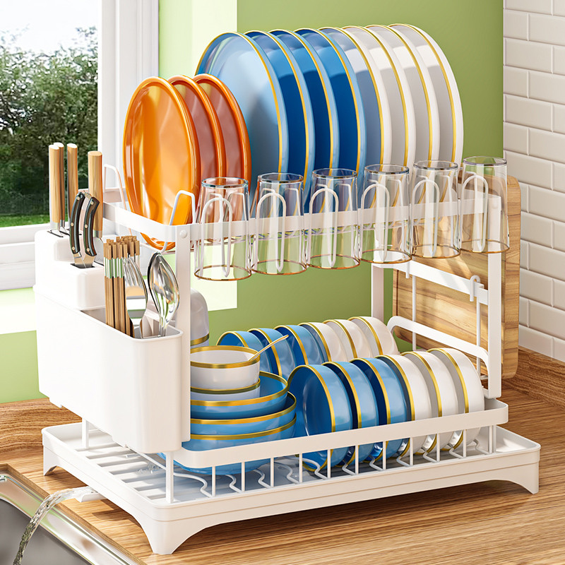 SG Stock Kitchen Dish Rack Sink Bowl Chopsticks Storage Rack Countertop ...