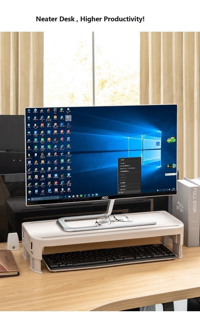 Smart Ergo Height Adjustable Monitor Stand | Desktop Riser | Monitor ...