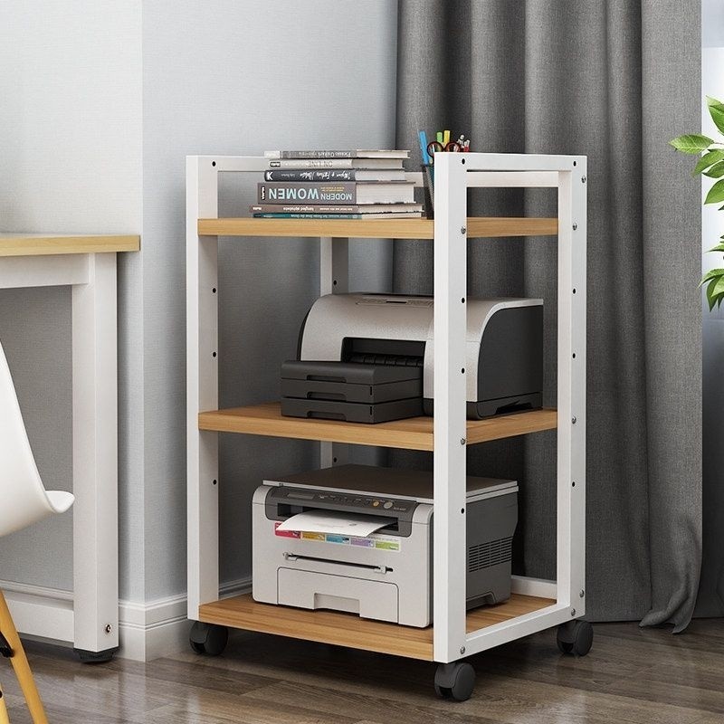 Printer Storage Rack Floor Standing Mobile Office Storage Rack Printing ...