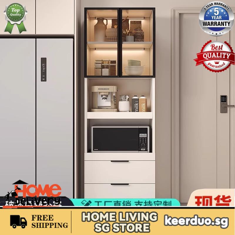 Solid Wood Sideboard Integrated Wall Storage Cabinet Living Room With ...