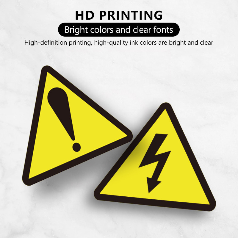 Yellow Triangle Warning Sign Self Adhesive Sticker Chemical Explosive ...
