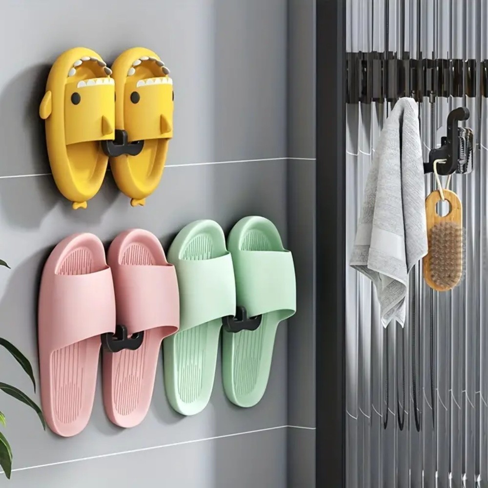 3pcs Simple Sticky Shoe Rack Wall Hanging Shoe Rack Living Bathroom ...