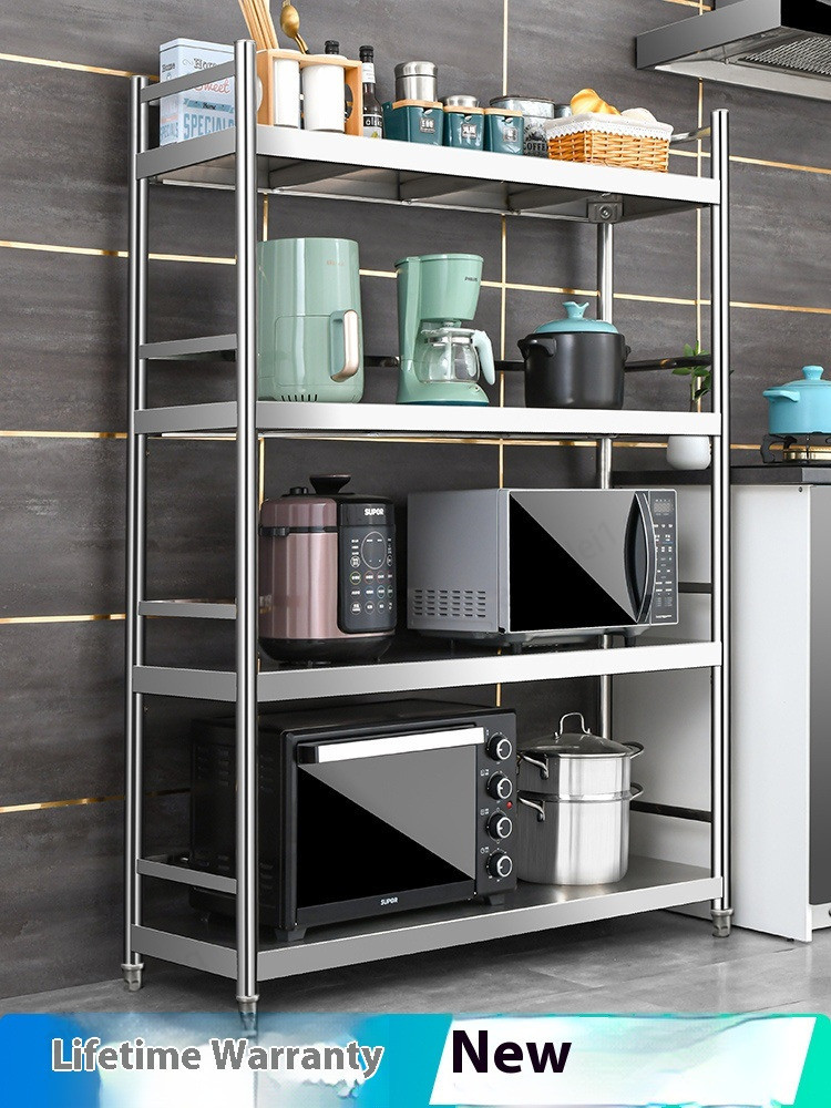 Kitchen Storage Rack 304 Stainless Steel Storage Cabinet Multi-layer ...