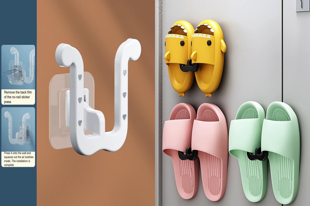 {BIG} Wall-mounted Shoe Rack Slipper Shoe Bracket Strong Load-bearing ...