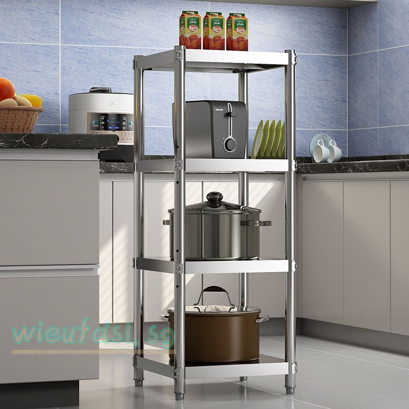 Stainless Steel Kitchen Rack With Wheels Shelf Kitchen Organizer Multi ...