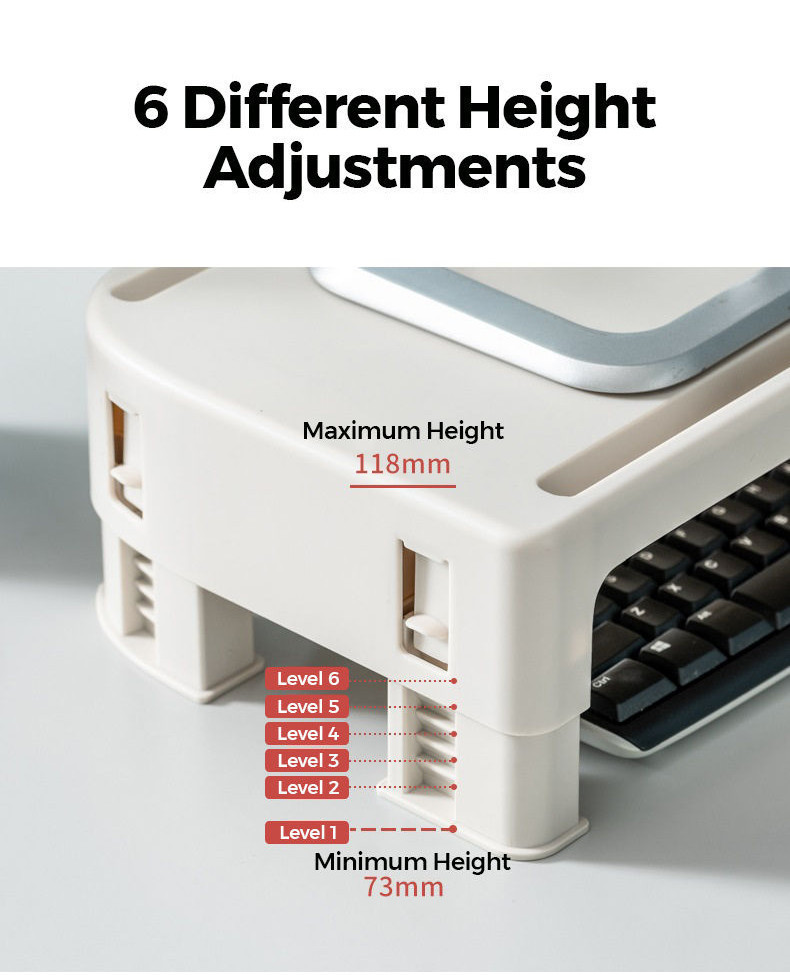 Smart Ergo Height Adjustable Monitor Stand | Desktop Riser | Monitor ...