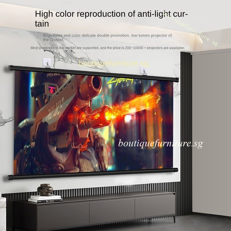 16:9 72/84/100 Inches Projection Screen with Stand HD Ultra-Clear ...