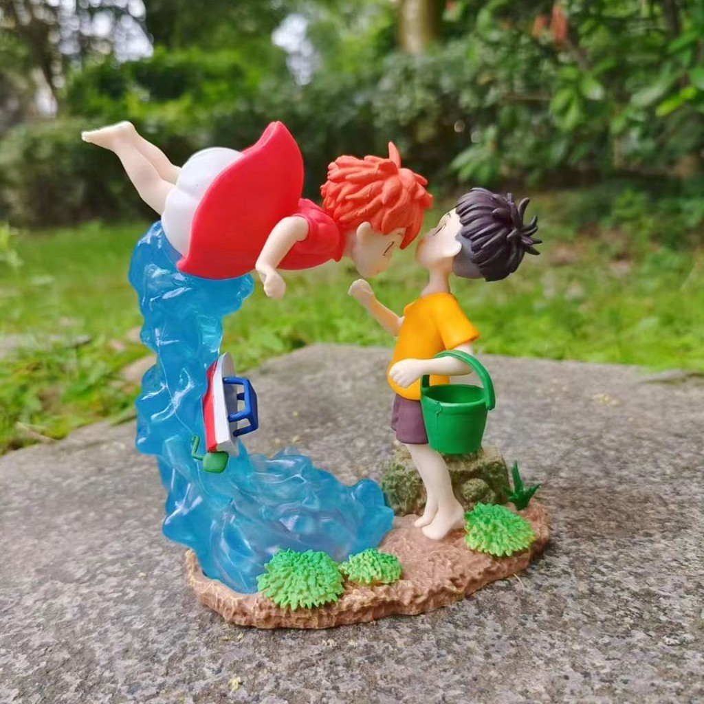 Miyazaki Hayao Ponyo and Sosuke Figurines Aquarium Landscaping Ponyo on ...