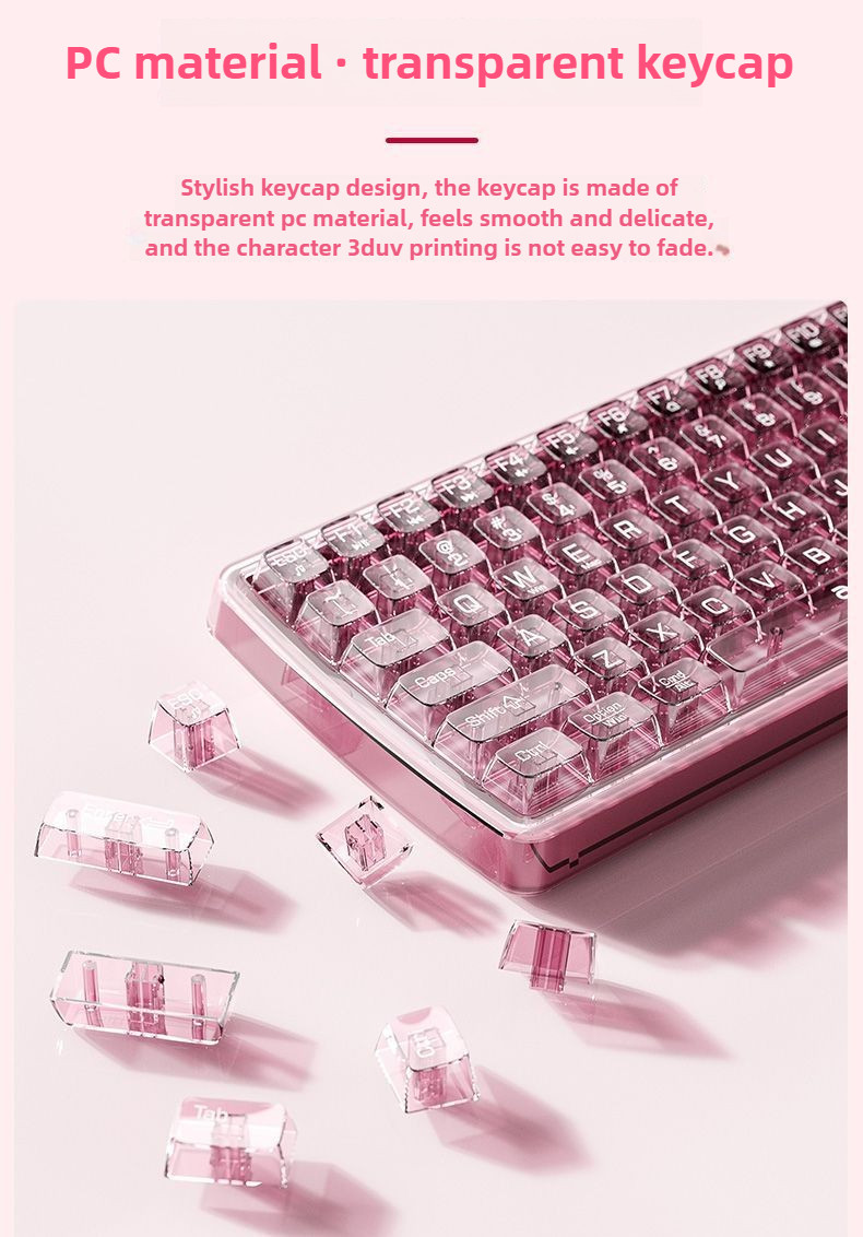AULA AK208 High Transparency Wireless Keyboard Non Mechanical Keyboard ...