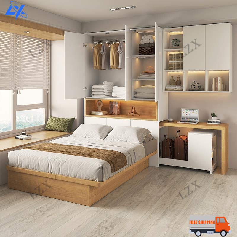 Storage Rack Tatami Integrated Small Apartment Multifunctional Bedroom ...