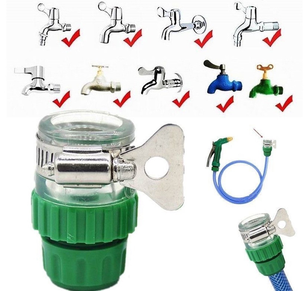4/6 Point Steel Faucet Adapter - Home Water Pipe Joint Clamp ...
