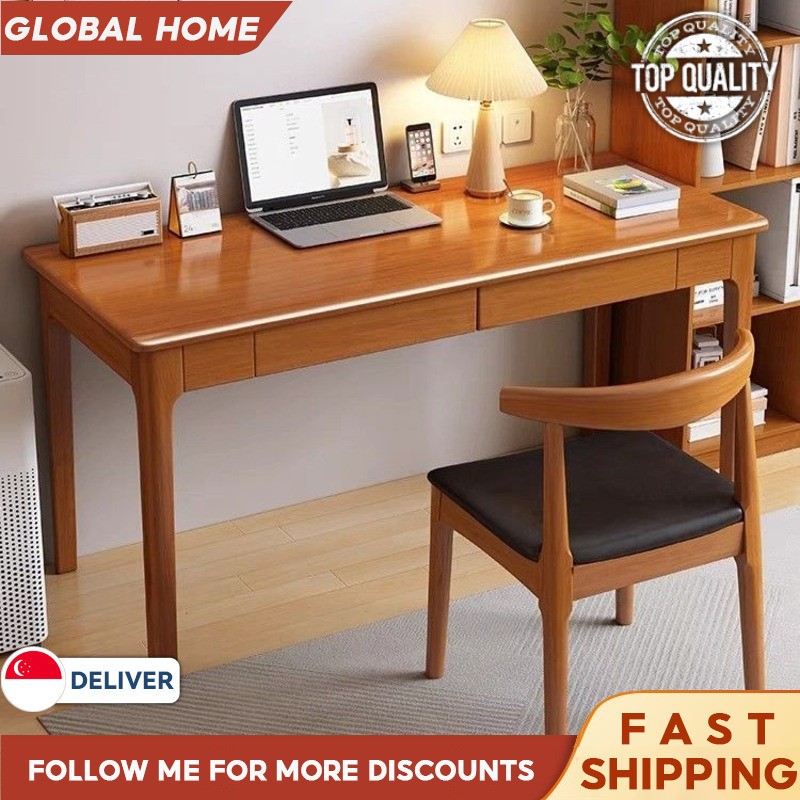Solid Wood Desk with Drawer, Space Saving Multiple specifications Study ...