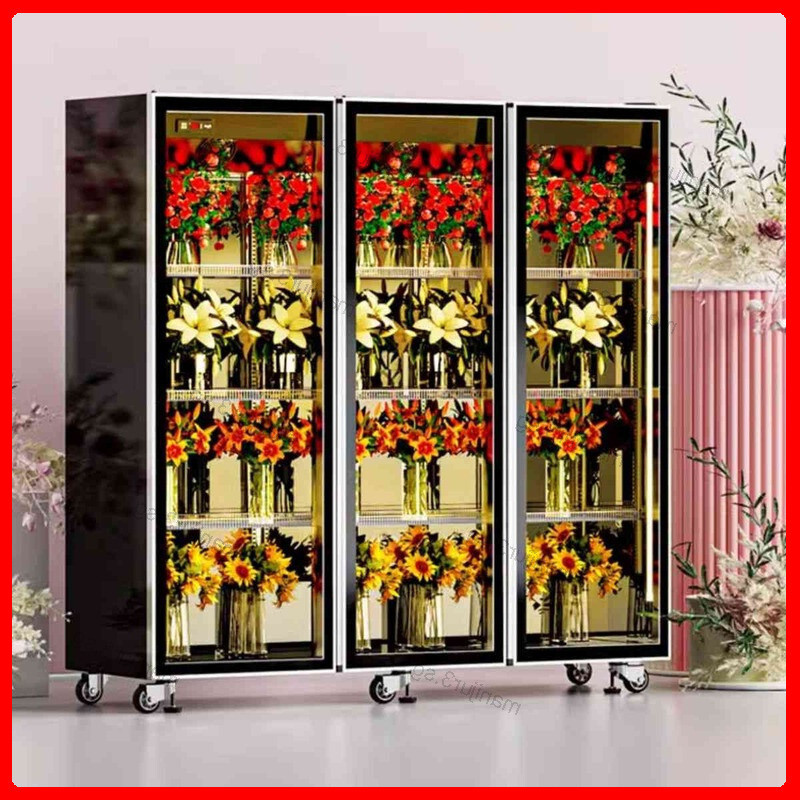 Cold Refrigerator Cabinet Double Door Beverage Display Cabinet ...