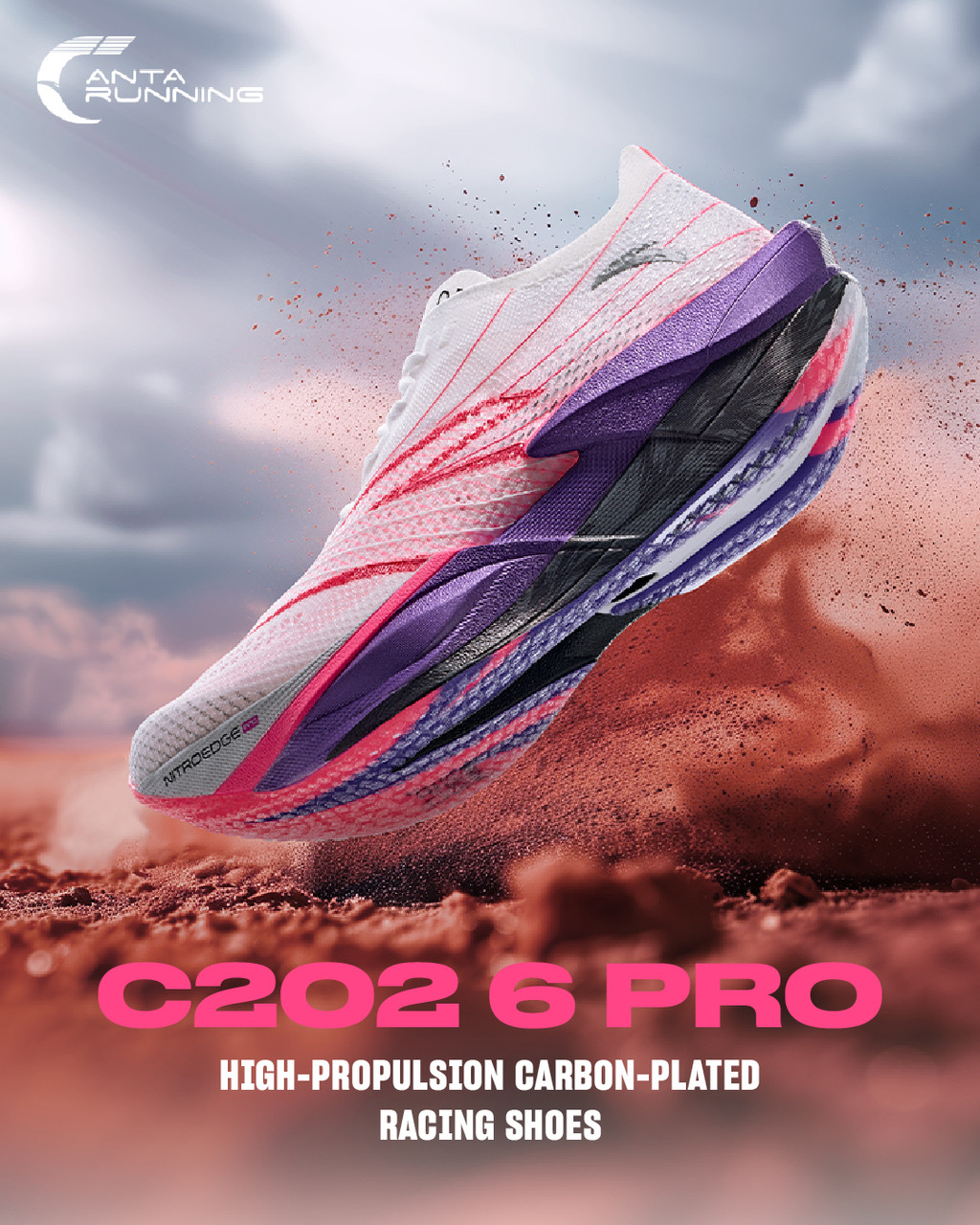 ANTA Men C202 6 PRO Professional Marathon Carbon Plated Running Shoes ...