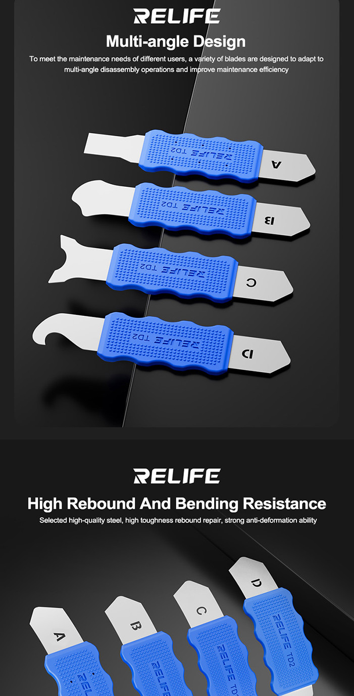 RELIFE TD2 Universal Phone Repair Tools Kit Disassembly Blades Pry ...