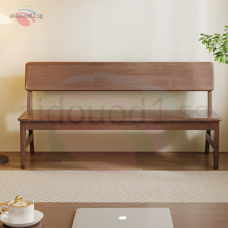 Solid Wood Dining Chair Long Stool Simple Modern Armchair Bench Bench ...