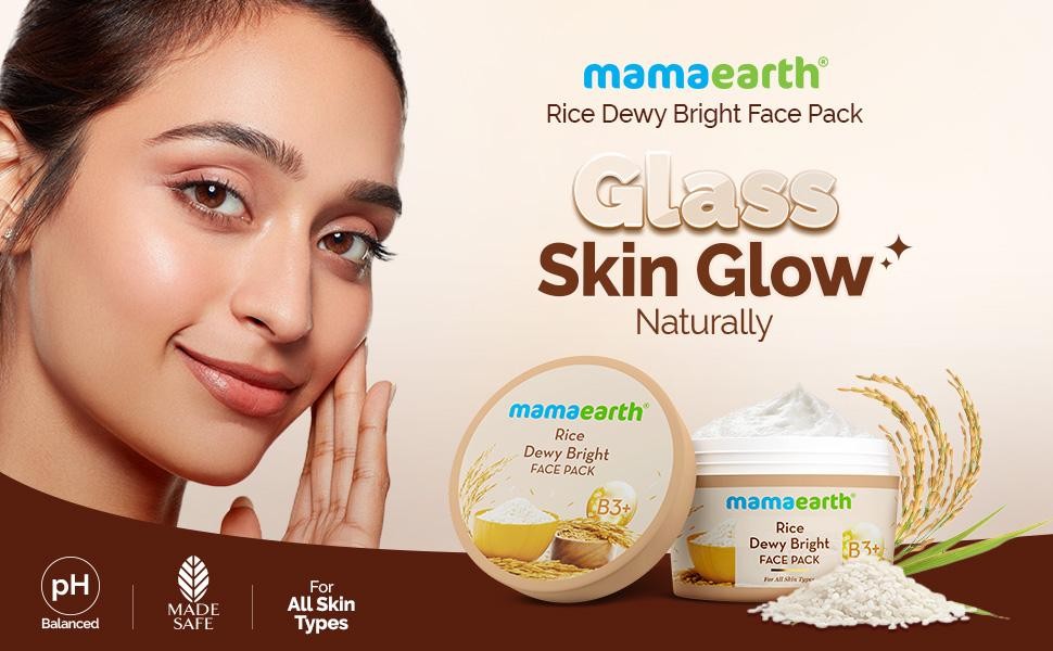 Mamaearth Rice Dewy Bright Face Pack (200g) | Shopee Singapore