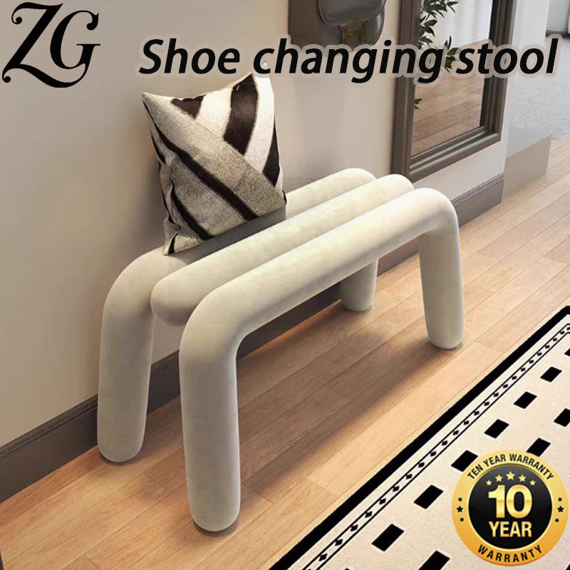 ZG Stool French Long Entrance Shoe Stool Home Door High-end Shoe Bench ...