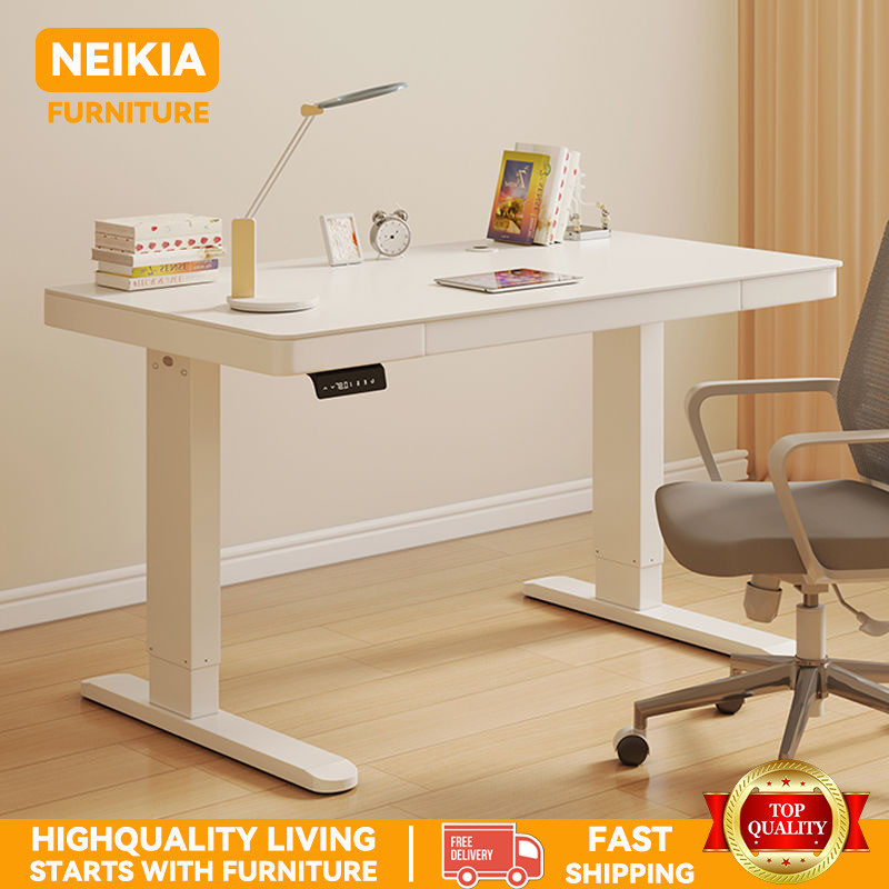 Solid Wood Smart Electric Desk Fully Automatic Height Adjustable Desk ...