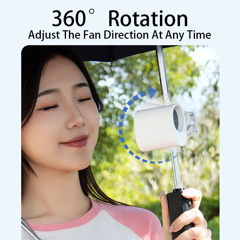 360° Adjustment Mini Clip Fan USB Rechargeable Clip Fan 100 Speeds ...