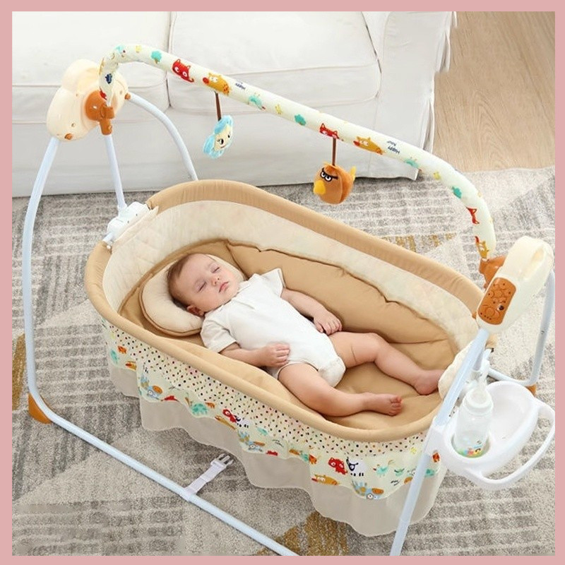 Baby Cot Electric Intelligent Baby Cradle Foldable Baby Bed Multi ...