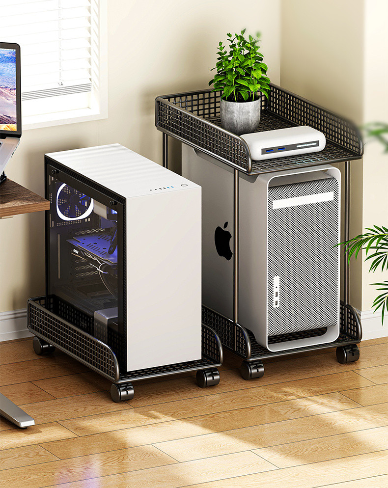 [48H Shipping] Desktop Computer Under Desk Mainframe Bracket Movable ...