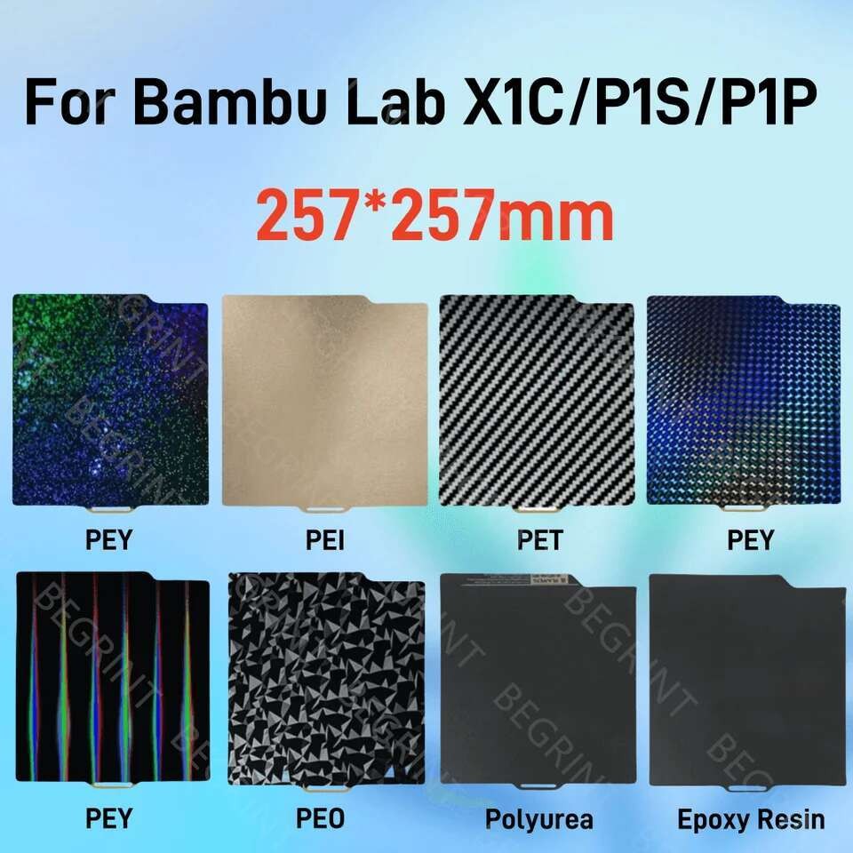 For Bambu Lab Build Plate X1C Holographic Pey Sheet Pet Pei Texture ...