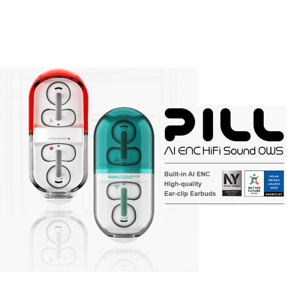 MOONDROP PILL OWS Ear-clip Earbuds | Built-in AI ENC | High-quality ...