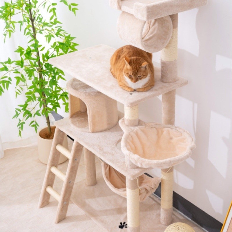 Cat climbing frame for home use cat nest cat tree integrated all season ...