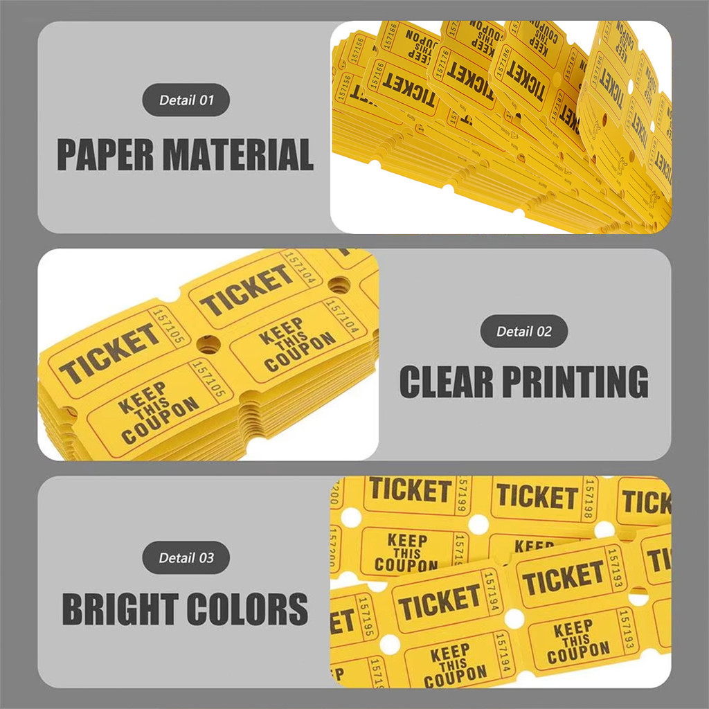 200PCS/Bag Universal Game Tickets Admission Ticket Raffle Tickets For ...