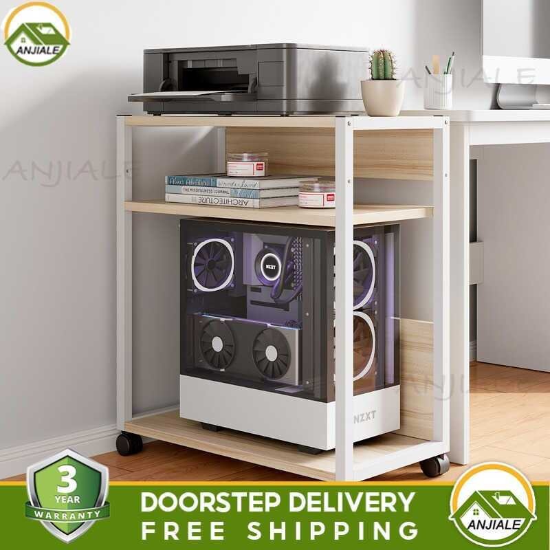 ANJIALE Office Printer Stand Floor Multi-layer Movable Storage Rack ...