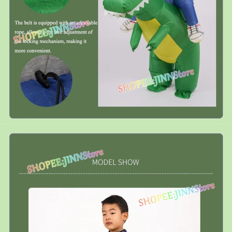 -JINN-Dinosaur Inflatable Costume Running Dinosaur Cosplay Costumes ...