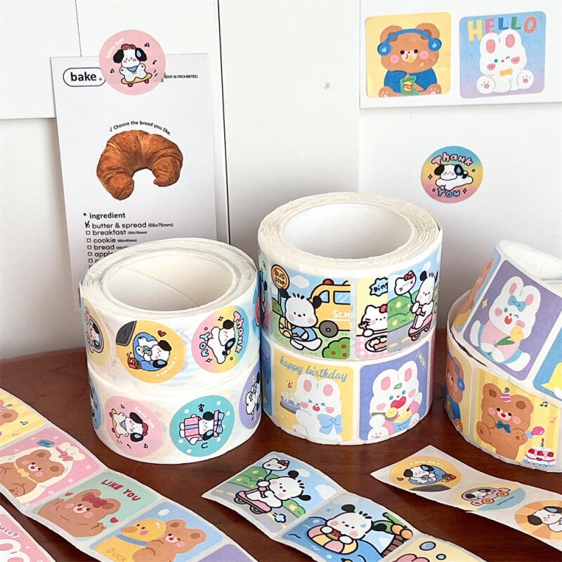 300 Pcs/Roll Stickers Original Cartoon Sealing Sticker Cute DIY ...
