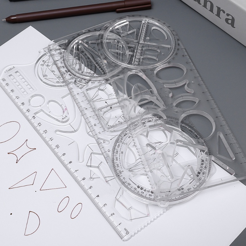 Rotating Quick Drawing Template Ruler / Multifunctional Geometric ...