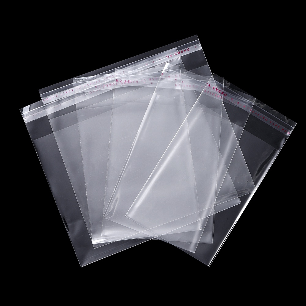 St. Kunkka 100pcs Clear OPP Plastic Bags – 18 Sizes Resealable ...
