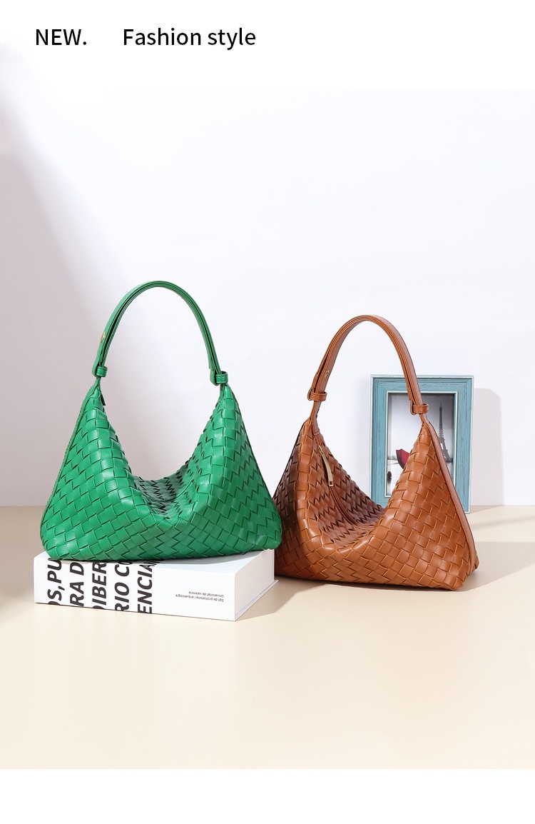 PU Leather Woven Bag
