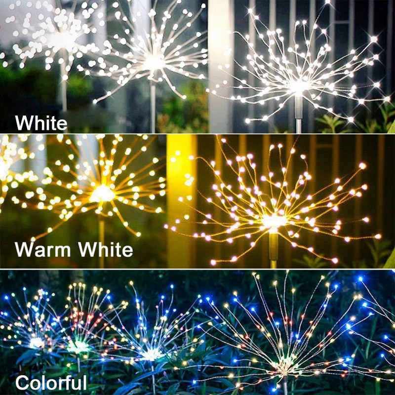 Solar Fireworks LED Garden Lights Outdoor Waterproof LED Firework Lamps ...